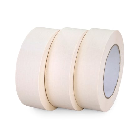 Idl Packaging Masking Tape GP, 1.5 in W x 60 yards L, 5.5 mil Thick, White, Natural Rubber Adhesive, 6 PK 6x-44575